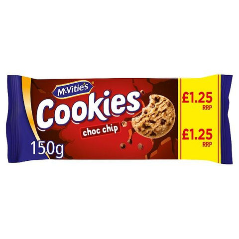 McVitie's Milk & Dark Chocolate Chip Cookies - The Chunky One Chocolate Chip 150g (Case of 12) - Honesty Sales U.K