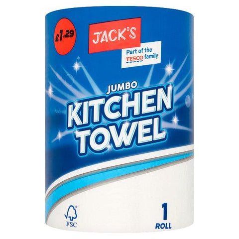 Jack's Jumbo Kitchen Towel 1 Roll (Case of 6) - Honesty Sales U.K