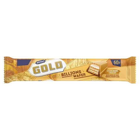 McVitie's Gold Billions Wafer Golden Caramel Chocolate Bar 39g (Case of 24) - Honesty Sales U.K