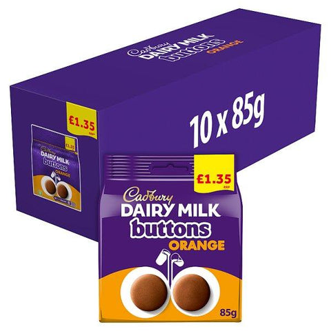 Cadbury Dairy Milk Orange Buttons Chocolate Bag 85g (Case of 10) - Honesty Sales U.K