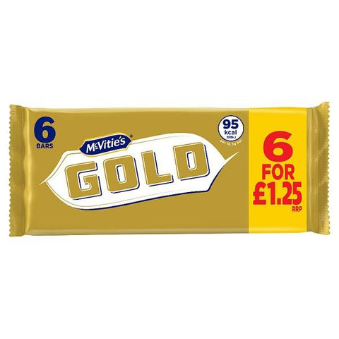 McVitie's 6 Gold Caramel Flavour Biscuit Bars 106g (Case of 12) - Honesty Sales U.K