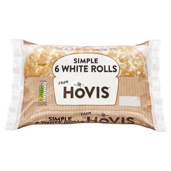 Hovis Simple 6 White Rolls - Honesty Sales U.K