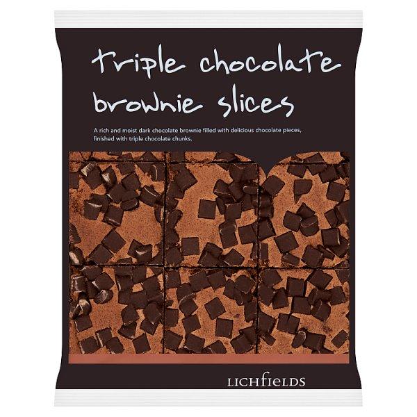 Lichfields Triple Chocolate Brownie Slices 585g (Case of 4) - Honesty Sales U.K