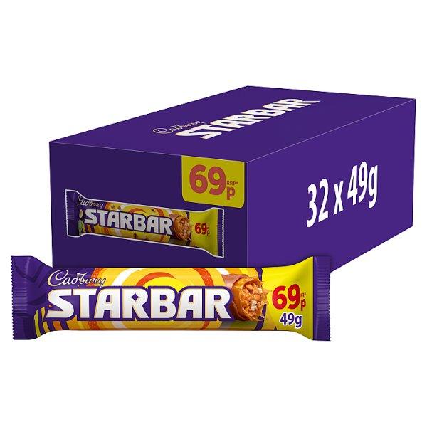 Cadbury Starbar Chocolate Bar 69p PMP 49g (Case of 32) - Honesty Sales U.K