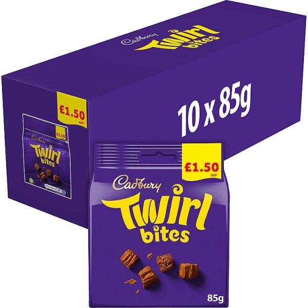 Cadbury Twirl Bites Chocolate Bag 85g (Case of 10) - Honesty Sales U.K