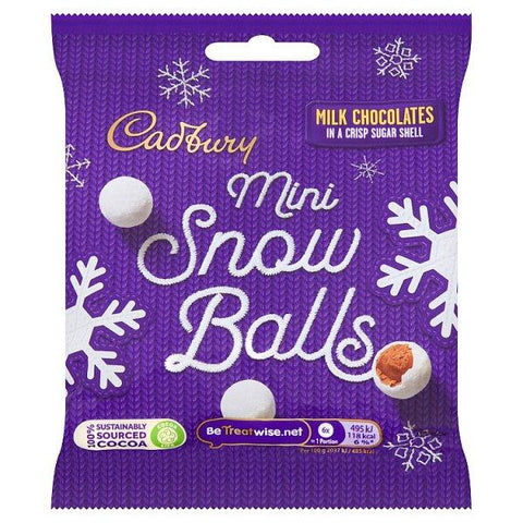 Cadbury Dairy Milk Mini Snowballs Milk Chocolate 80g (Case of 24) - Honesty Sales U.K