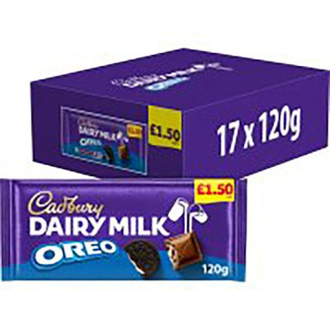 Cadbury Dairy Milk Oreo Chocolate Bar 120g - Honesty Sales U.K