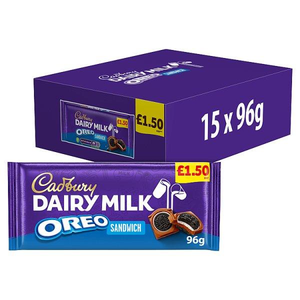 Cadbury Dairy Milk Oreo Sandwich 96g (Case of 15) - Honesty Sales U.K