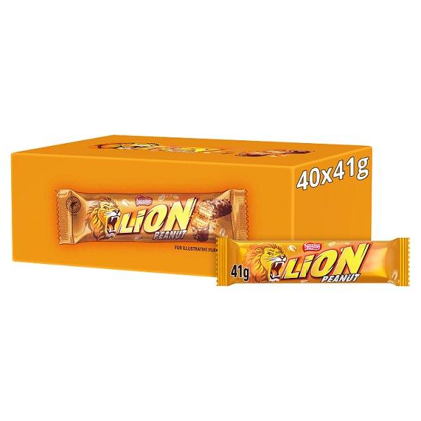 Lion Peanut Chocolate Bar 41g (Case of 40) - Honesty Sales U.K