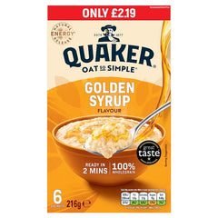 Quaker Oat So Simple Golden Syrup Porridge Sachets RRP (Case of 8) - Honesty Sales
