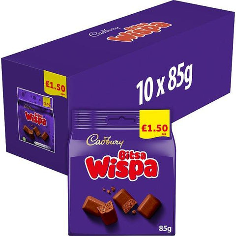 Cadbury Bitsa Wispa Chocolate Bag 85g (Case of 10) - Honesty Sales U.K