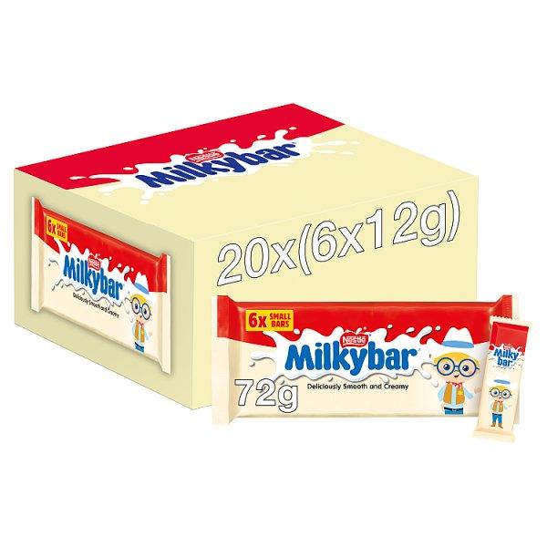 Milkybar Kid White Chocolate Bar 6 Pack Multipack 72g (Case of 25) - Honesty Sales U.K