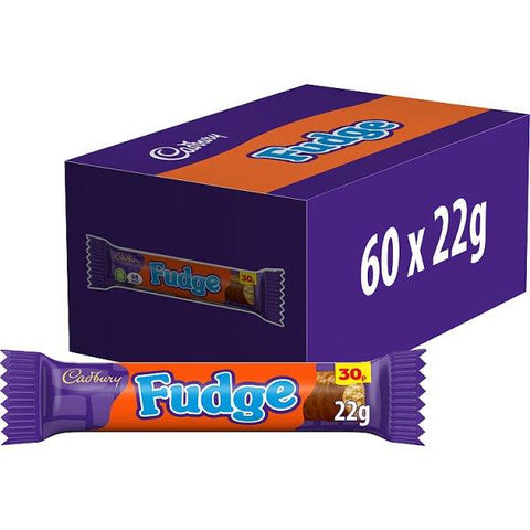 Cadbury Fudge Chocolate Bar 22g (Case of 60) - Honesty Sales U.K