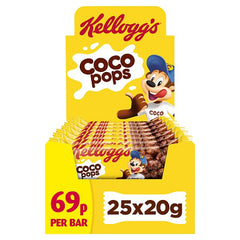 Kellogg's Coco Pops Cereal Snack Bar 20 x 20g (Case of 25) - Honesty Sales