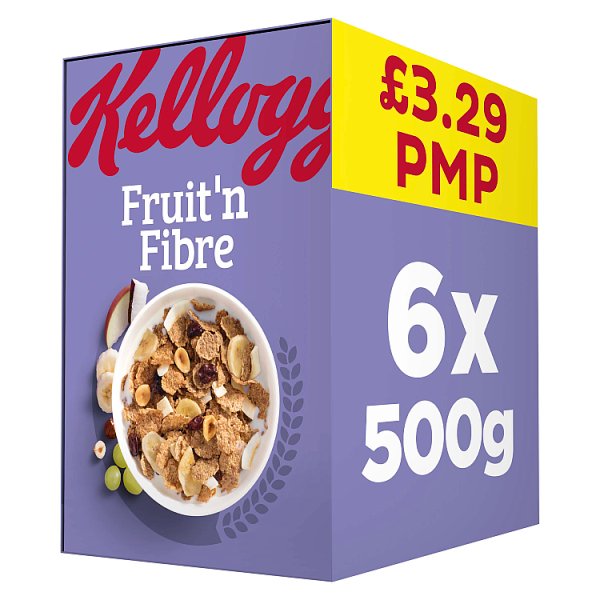 Kellogg's Fruit 'n Fibre Breakfast Cereal 6 x 500g (Case of 6) - Honesty Sales