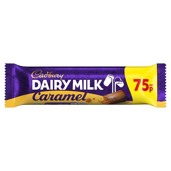 Cadbury Dairy Milk Caramel Chocolate Bar 75p PMP 45g (Case of 48) - Honesty Sales U.K