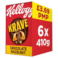 Kellogg's Krave Chocolate Hazelnut Breakfast Cereal 6x410g (Case of 6) - Honesty Sales