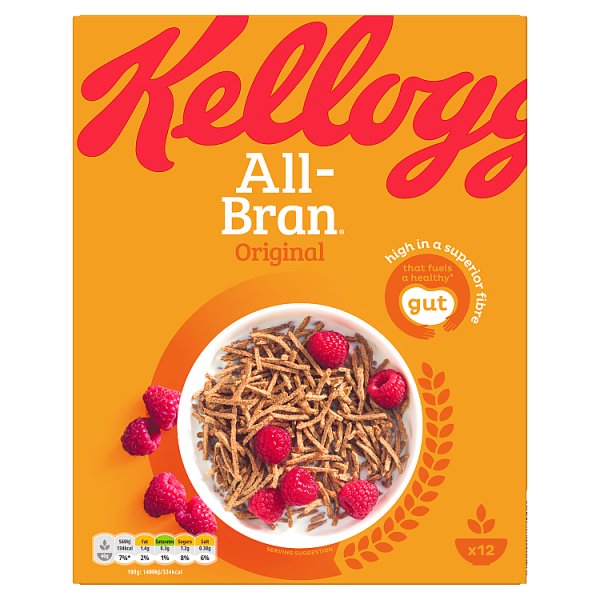 Kellogg's All-Bran Original Breakfast Cereal 500g (Case of 6) - Honesty Sales