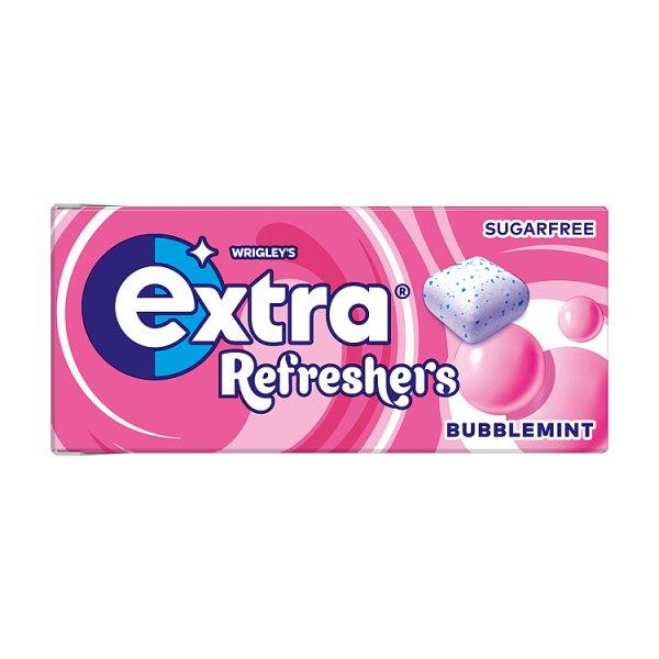 Extra Refreshers Bubblemint Sugarfree Chewing Gum Handy Box 7 Pieces (Case of 16) - Honesty Sales U.K