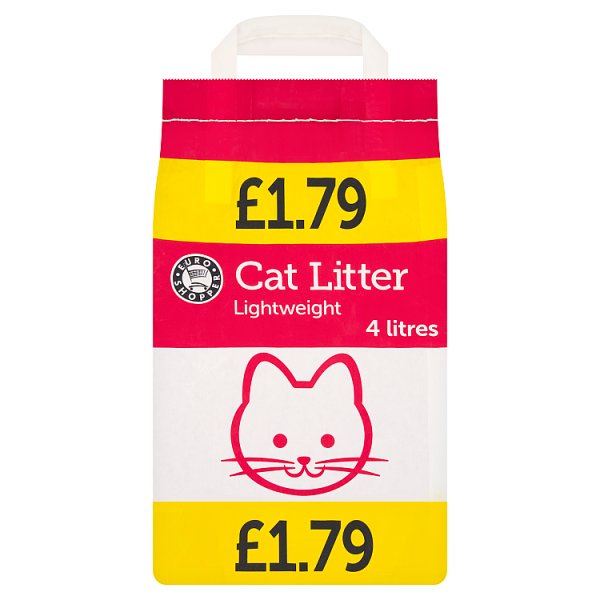 Euro Shopper Cat Litter Lightweight 4 litres (Case of 4) - Honesty Sales