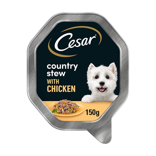 CESAR® Country Stew Adult Wet Dog Food Tray Chicken & Veg in Gravy 150g (Case of 14) - Honesty Sales