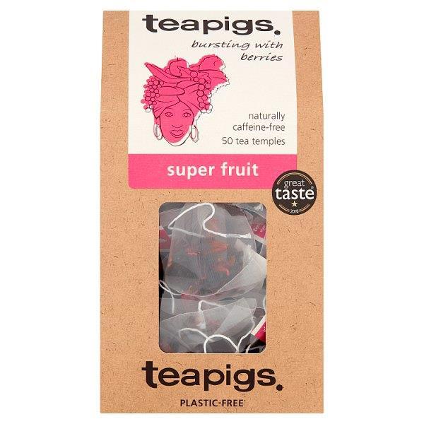 Teapigs Super Fruit Tea Temples 50 x 2.5g (125g) - Honesty Sales U.K