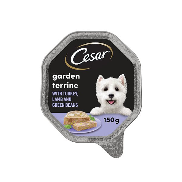CESAR® Garden Terrine Dog Food Tray Lamb, Turkey & Green Beans in Loaf 150g (Case of 14) - Honesty Sales