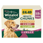 WINALOT Meaty Chunks Mixed in Jelly Wet Dog Food 12x100g (Case of 4) - Honesty Sales