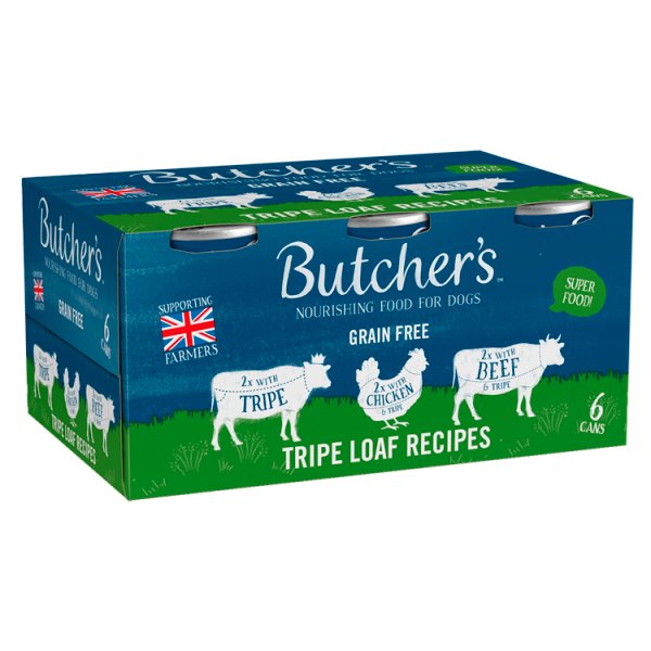 Butcher's Tripe Loaf Recipes Wet Dog Food Tins 6 x 400g (Case of 4) Hauptbild