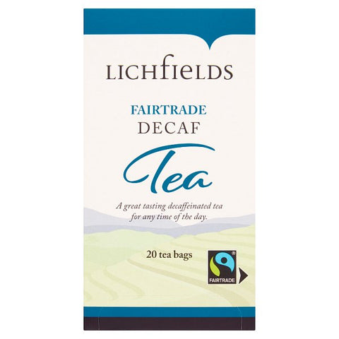 Lichfields Fairtrade Thé décaféiné 20 sachets de thé 40g