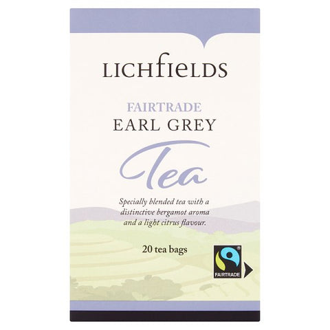 Lichfields Fairtrade Earl Grey 20 Tea Bags 40g