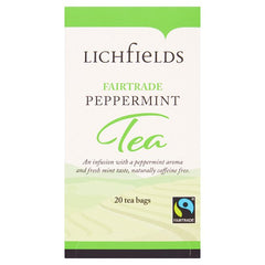 Lichfields Fairtrade Peppermint 20 Tea Bags 30g - Honesty Sales U.K