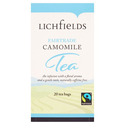 Lichfields Fairtrade Camomile 20 Tea Bags 30g