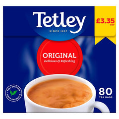 Tetley 80 Original Tea Bags 250g (Case of 6)