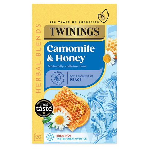 Twinings Camomile & Honey 20 Tea Bags 30g (Case of 4) - Honesty Sales U.K