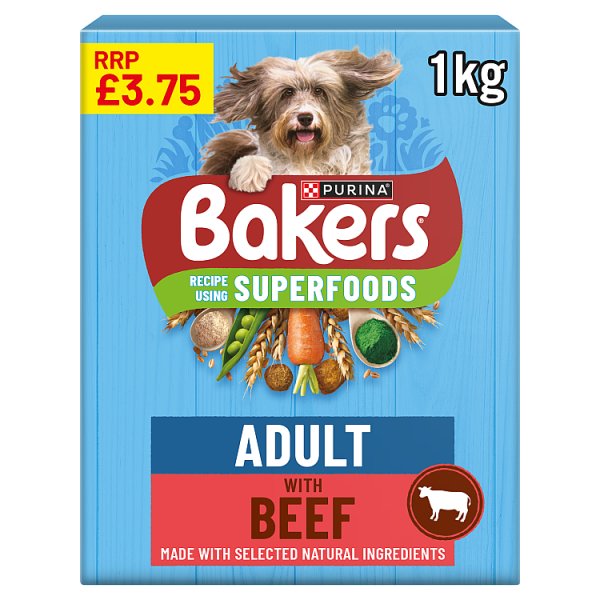 BAKERS Superfoods Beef with Vegetables Dry Dog Food 1kg (Case of 5)