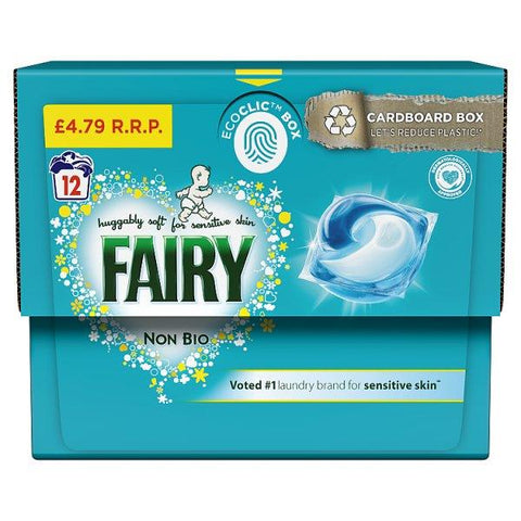 Fairy Non Bio PODS®, 12 Washes (Case of 4) - Honesty Sales U.K