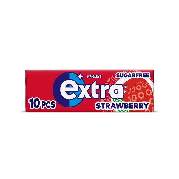 Extra Strawberry Flavour Sugarfree Chewing Gum 10 Pieces (Case of 30) - Honesty Sales U.K