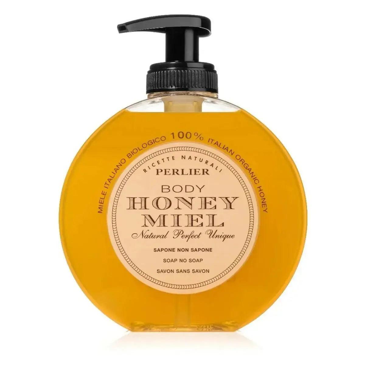 Perlier Honey Miel Delicate Liquid Soap Nourishing formula for face, hands, body - 300ml - Honesty Sales