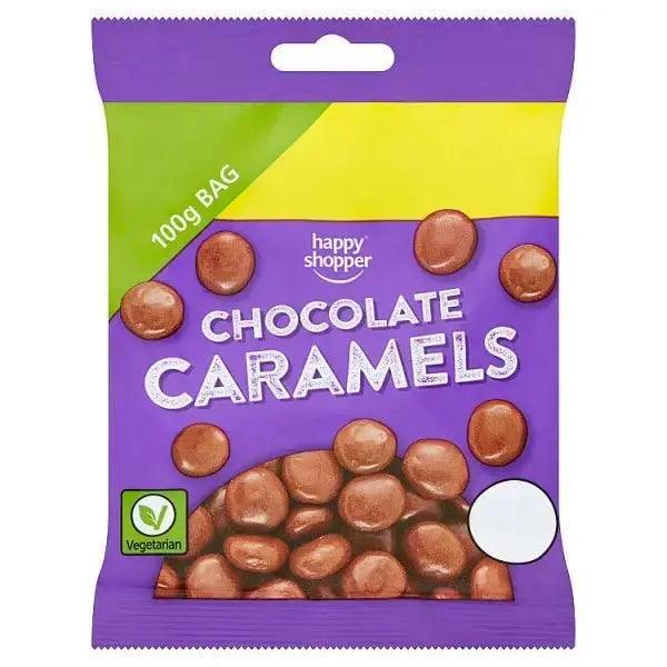 Happy Shopper Chocolate Caramels 100g (Case of 10) - Honesty Sales