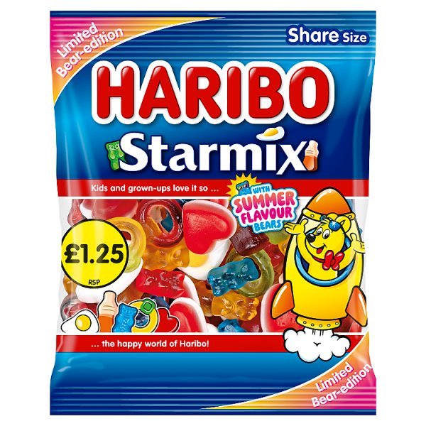 HARIBO Starmix Fruit & Cola Flavour Jelly & Foam Sweets Sharing Bag 140g (12 x 140g) - Honesty Sales
