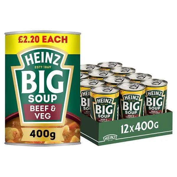 Heinz Big Soup Beef & Vegetable 400g (Case of 12) - Honesty Sales