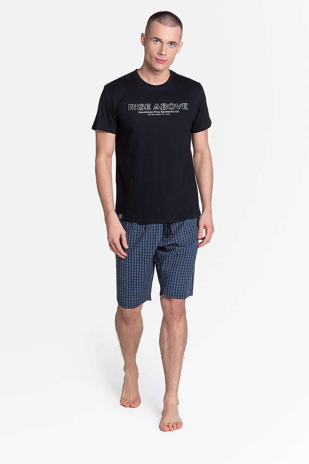 Henderson black t-shirt men's pajamas - Honesty Sales