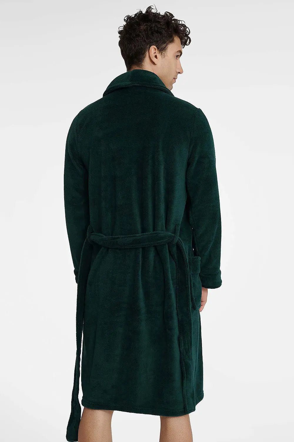 Henderson deep dark green men's bathrobe - Honesty Sales