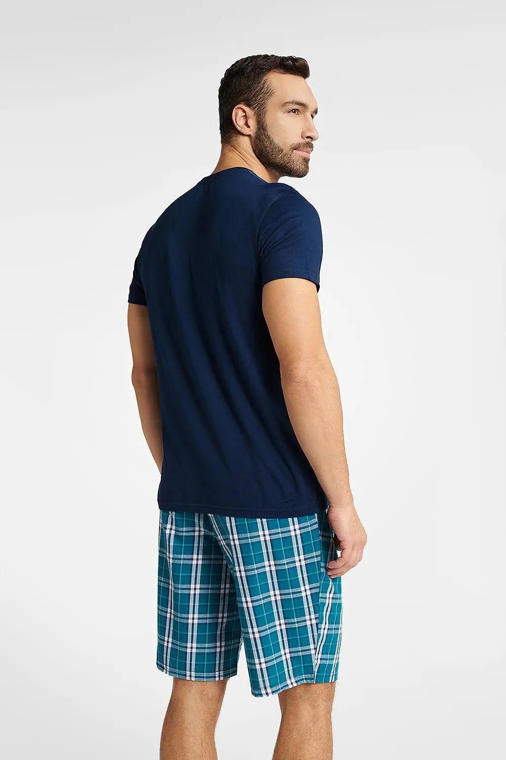 Henderson shirt with short sleeves - round neckline Men's pajamas - Honesty Sales