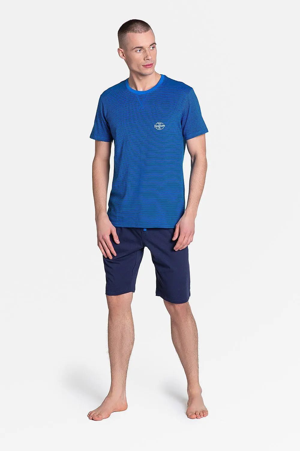 Henderson striped and short sleeves men's pyjamas - Honesty Sales