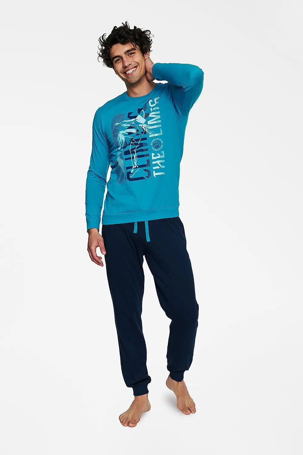 Henderson sweatshirt and long pants men's pajamas - Honesty Sales