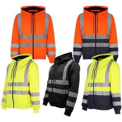 Hi Vis HV008 Hooded Zipper - Honesty Sales