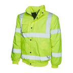 Hi Viz Safety Bomber Jacket Yellow - Honesty Sales