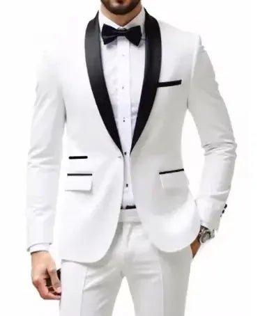High Quality Men's Business Casual Suit For Wedding Groom Wear Prom Best Man Blazer Slim Fit 2 Pieces Size Jacket+Pant - Honesty Sales
